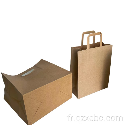 sac à emport en papier kraft de qualité alimentaire à emporter